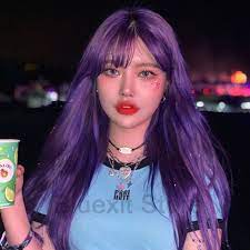 Created by mr_nobody408a community for 7 years. Harajuku Purple Lolita Wig Women Long Straight Synthetic Hair Fringe Bangs Adult Girls Aliexpress