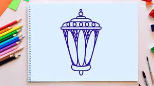 رسم فانوس رمضان how to draw a lantern draw a ramadan lantern ramadan lantern lantern drawing how to make lanterns