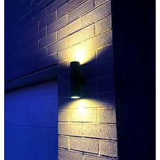 Check spelling or type a new query. Led Matt Black Up Down Outdoor Wall Light Ip65 2 X 5w Powder Coated The Lighting Outlet
