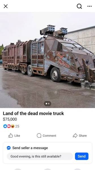 Anyone want to buy the "Dead Reckoning" from Land of the Dead?!,  #marketplacedoubletakes , #facebookmarketplacefinds