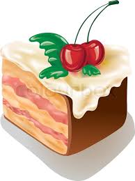 Stuck Kuchen Mit Kirschen Stock Vektor Colourbox