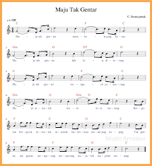 Instrumen maju tak gentar lagu wajib nasional. Lirik Lagu Maju Tak Gentar
