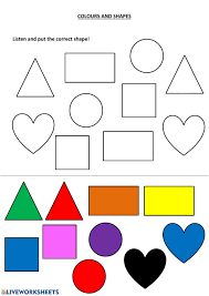Your child's fine motor skills can improve as she carefully traces the circles, squares, triangles and rectangles in this worksheet. Colors And Shapes Worksheet