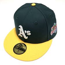 Fitted hat details front embroidered design New Era 1989 Ws Side Patch Oakland A S Fitted Hat So Fresh Clothing