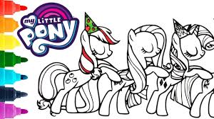 My little pony coloring pages rainbow dash equestria girls. My Little Pony Coloring Pages Mlp Fluttershy Pinkie Pie Twilight Sparkle Rarity And Applejack Youtube
