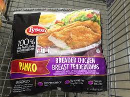 Individually frozen tyson uncooked chicken breast tenderloins are cut from the delicate breast meat of quality tyson broilers. Tyson Foods Panko Breaded Tenders 5 Pound Bag Costcochaser