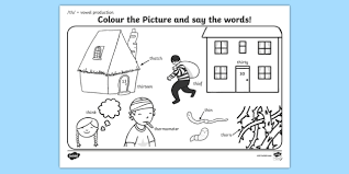 Free 4th of july coloring pages by the artisan life. Th Sound Word Production Colouring Scene