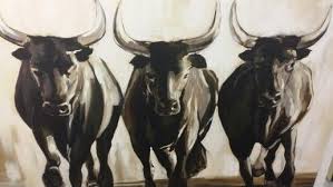 Beautiful Painting Running Bulls By Sydney Edmunds Best Neutral Paint Colors Art Beautiful Paintings
