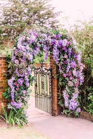 Purple Wedding Arch Purple Wedding Flowers Spring Garden Wedding Floral Arch