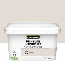 .peinture luxens peinture boiseries luxens coloris gris galet n 5 tous, test avis peinture luxens leroy merlin haut pouvoir, peinture monocouche leroy merlin acoliheritage. Peinture Mur Et Boiserie Luxens Fossil 6 Satine 2 5 L Leroy Merlin