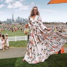 Remembering The Weekend This Stunner Attended Veuveclicquot S Poloclassic In Our Giselle Maxi Dress What Are Your Weekend Maxi Dress Yumi Kim Giselle Dress