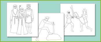 If you like it, there is even coloring pages with beautiful rainbows. Early Learning Resources King Arthur Colouring Sheets