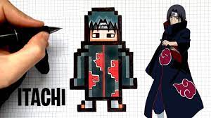 Pixel art naruto easy : How To Draw Itachi Pixel Art Manga Naruto Youtube
