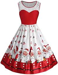 Sei proprio nel sito giusto dove avere maggiori consigli sul migliore acquisto. Vestiti Di Natale Elegante Donna Abito Anni 50 Vintage Per Cerimonia Vestito Senza Maniche Cocktail Stampa Swing Dress Carnevale Costume Taglie Forti Amazon It Abbigliamento