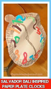 Melting clocks, elephants, eggs, ants, snails and locusts. Salvador Dali Inspired Paper Plate Melting Clocks The Pinterested Parent
