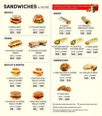Tim Hortons Menu Menu For Tim Hortons Bonifacio Global City Taguig City