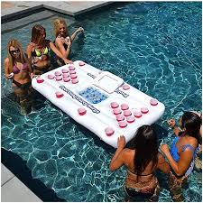 Pool Pong Table Beer Pong Tables Party Swimming Pool Party Barge