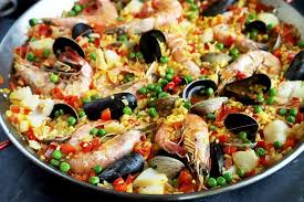 Spanish Paella De Marisco Recipe Seafood Paella Foodal Recipe Seafood Entrees Seafood Recipes Paella Recipe Seafood