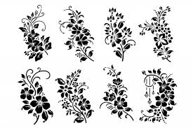 Stencil patterns pattern blue fern studios scroll saw patterns paper flowers flourish crafts embroidery patterns design. Flower Stencil Images Free Vectors Stock Photos Psd