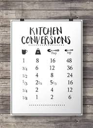 Kitchen Conversions Chart Kitchen Measurements Sheet Kitchen