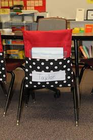 Student Chair Covers With Pockets 10 Each Or Add Nametag Holder For 50 More Visit My Etsy Site Classroom Chair Covers Classroom Chairs Chair Covers