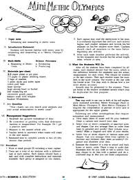 Mini Metric Olympics Packet Math Measurement Measurement Activities Metric