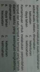 Ketegangan yang terjadi atau kemampuan otot untuk suatu ketahanan akibat suatu beban disebut. Kemampuan Otot Melakukan Suatu Ketahanan Akibat Suatu Beban Dinamakan Brainly Co Id