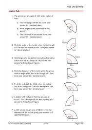 Find the area of the sector. Length Of Arc Worksheet Answers Printable Worksheets And Activities For Teachers Parents Tutors And Homeschool Families