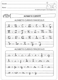 Letras Cursivas Atividades Para Imprimir So Escola