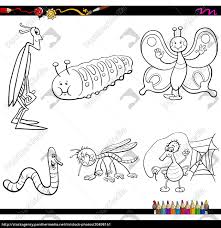 Possuem o corpo dividido em três segmentos (cabeça, tórax e abdômen), três pares de patas articuladas, olhos compostos e duas antenas. Personagens De Insetos Colorir Pagina Fotos De Arquivo 20498161 Banco De Imagens Panthermedia