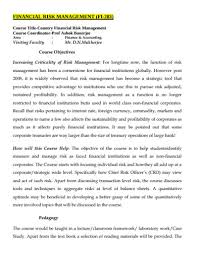 The risk of borrower default) and market risk (i.e. Free 9 Financial Risk Management Examples In Pdf Examples