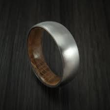 Titanium Ring With Hardwood Sleeve Custom Made Band Titanium Wedding Rings Titanium Rings Titanium Rings For Men