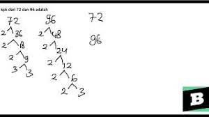 We know that the sum of all exterior angles of a polygon is 360°. Kpk Dari 72 Dan 96 Adalah Youtube