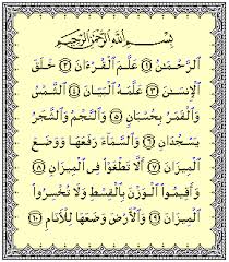 Yang telah mengajarkan al quran. Surah Ar Rahman Wikipedia Bahasa Indonesia Ensiklopedia Bebas