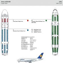 Lufthansa Airlines Airbus A380 800 Airline Seating Map