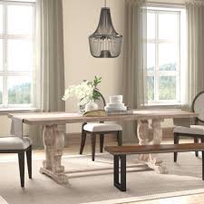 Vidaxl solid sheesham wood dining table gray 55.1 dining room kitchen table by vidaxl. Birch Lane Lismore Extendable Trestle Dining Table Reviews Wayfair Ca
