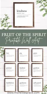 Fruit Of The Spirit Definitions 8 10 Print Set Digital Download Fruit Of The Spirit Spirit Signs Scripture Print