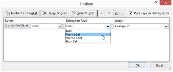 Sedangkan untuk mengurutkan tanggal/bulan/tahun itu berdasarkan tahunnya. Mengurutkan Data Dalam Rentang Atau Tabel Excel