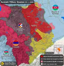 Armenia, georgia, iran, russia, turkey. Latest Updates On Karabakh Clashes 3 November 2020 Map Update