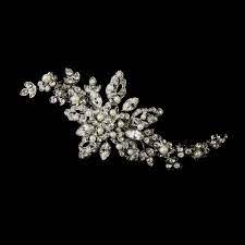 Diamond White Pearl And Diamante Rhinestone Wedding Hair Clip Wedding Hair Clips Diamond Hair Pearl Bridal Hair Clip