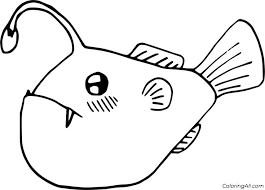 Simply do online coloring for deep sea creature angler fish coloring pages directly from your gadget support for ipad android tab or using our web feature. 13 Free Printable Anglerfish Coloring Pages In Vector Format Easy To Print From Any Device And Automatically Fit Any Angler Fish Coloring Pages Simple Cartoon