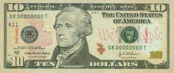 Chase, was the highest denomination us currency ever to publicly circulate. Alexander Hamilton On Money 10 Ten Dollar Bill