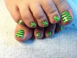 Pink nails with red tips and orange slices. Lime Green Nail Designs Nail Art Ideas