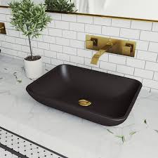 bathroom vessel sink and titus wall