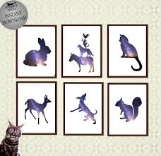 Nursery Animal Wall Art Printable Cute Animals Print Set Baby Dorm Kids Room Animal Wall Art Nursery Animal Wall Art Animal Nursery