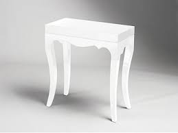 Roccoco Small White High Gloss Accent Console Table Console Table Table Accent Consoles