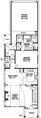 Great space and money savers, our. Fontana Park Narrow Lot Home Plan 087d 0088 House Plans And More