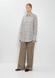 Airy Wool Flannel Shirt — Light Blue – La Garçonne