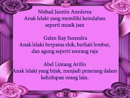 Tetapi, ada juga beberapa perempuan mulia yang menjadi. Rangkaian Nama Bayi Laki Laki Islami Modern Dan Artinya A Z