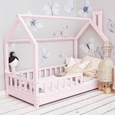 Kinderbett traum 90 x 200 cm im zimmeria shop online kaufen. Hausbett Kinderbett Mit Rausfallschutz Farben Bell Nuo Skandi Hausbett